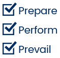 We check all the boxes: prepare, perform, prevail